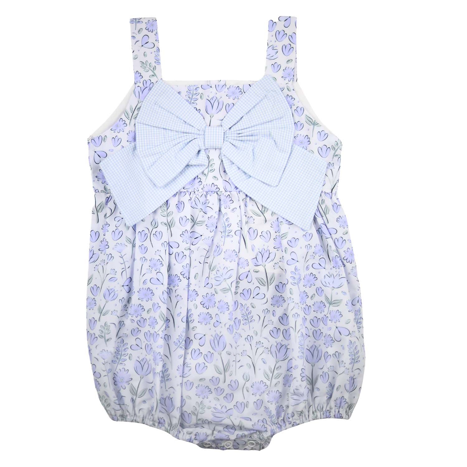 Blue Floral Bow Bubble