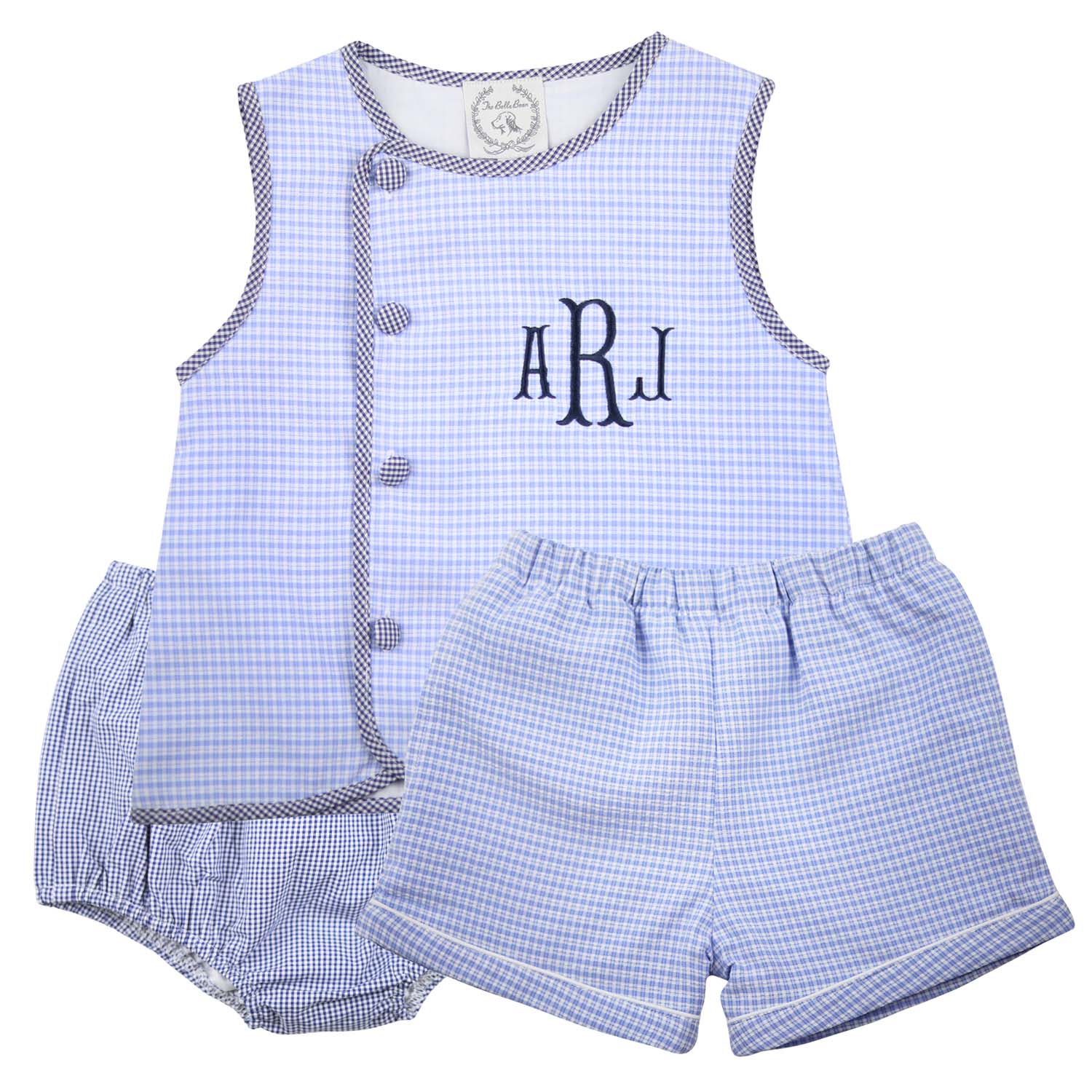Blue Windowpane Swing Set