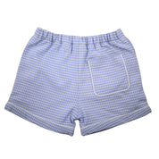 Boys Blue Plaid Shorts