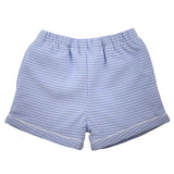 Boys Blue Plaid Shorts
