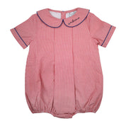 Red Gingham with Navy Trim Bubble