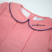 Red Gingham with Navy Trim Bubble