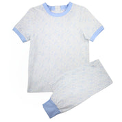 Blue Bunny Toile Loungewear Set