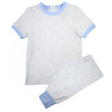 Blue Bunny Toile Loungewear Set