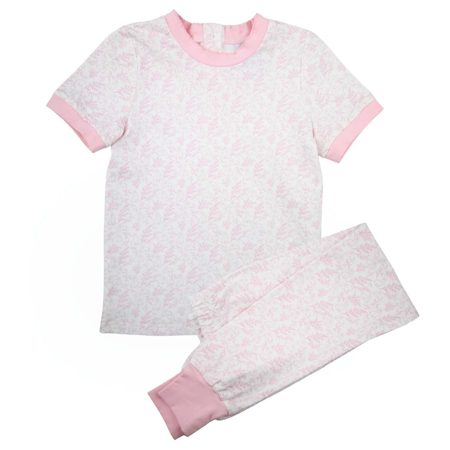 Pink Bunny Toile Loungewear Set