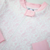 Pink Bunny Toile Zippy Romper