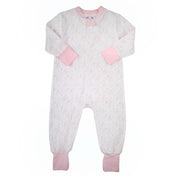 Pink Bunny Toile Zippy Romper