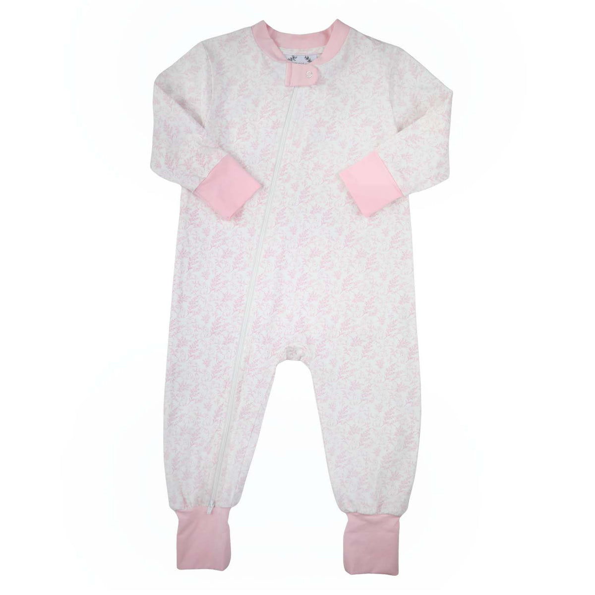 Pink Bunny Toile Zippy Romper
