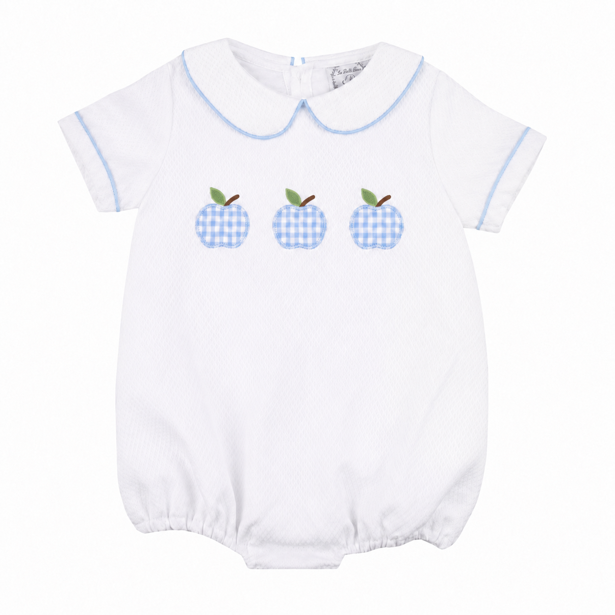 Baby Blue Gingham Apple Bubble