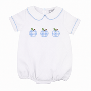 Baby Blue Gingham Apple Bubble