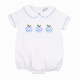 Baby Blue Gingham Apple Bubble