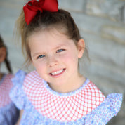 Patriotic Smocked Floral Dress