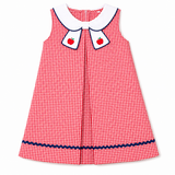 Red Gingham Apple Dress with RicRac