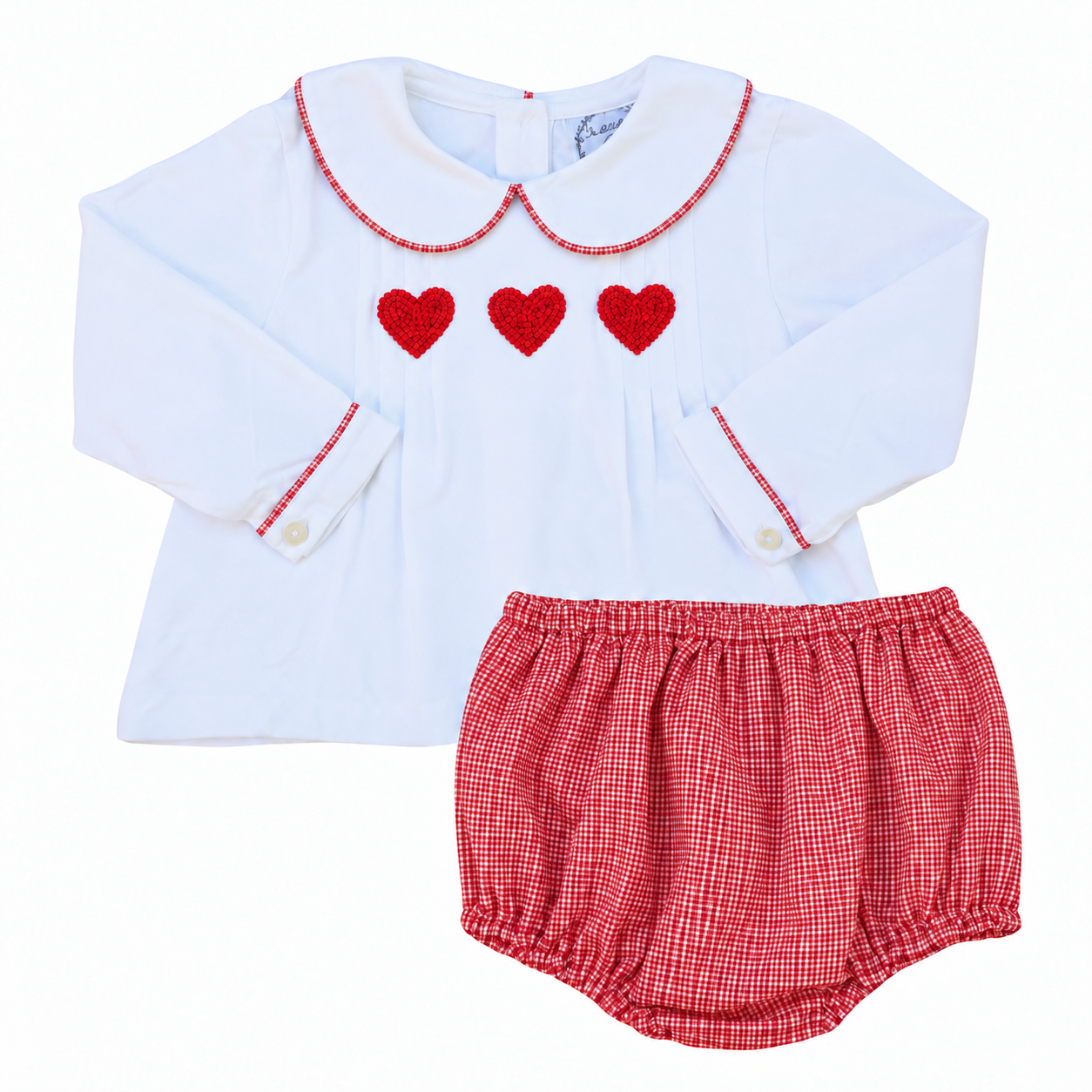 White & Red Gingham Heart Swing Set
