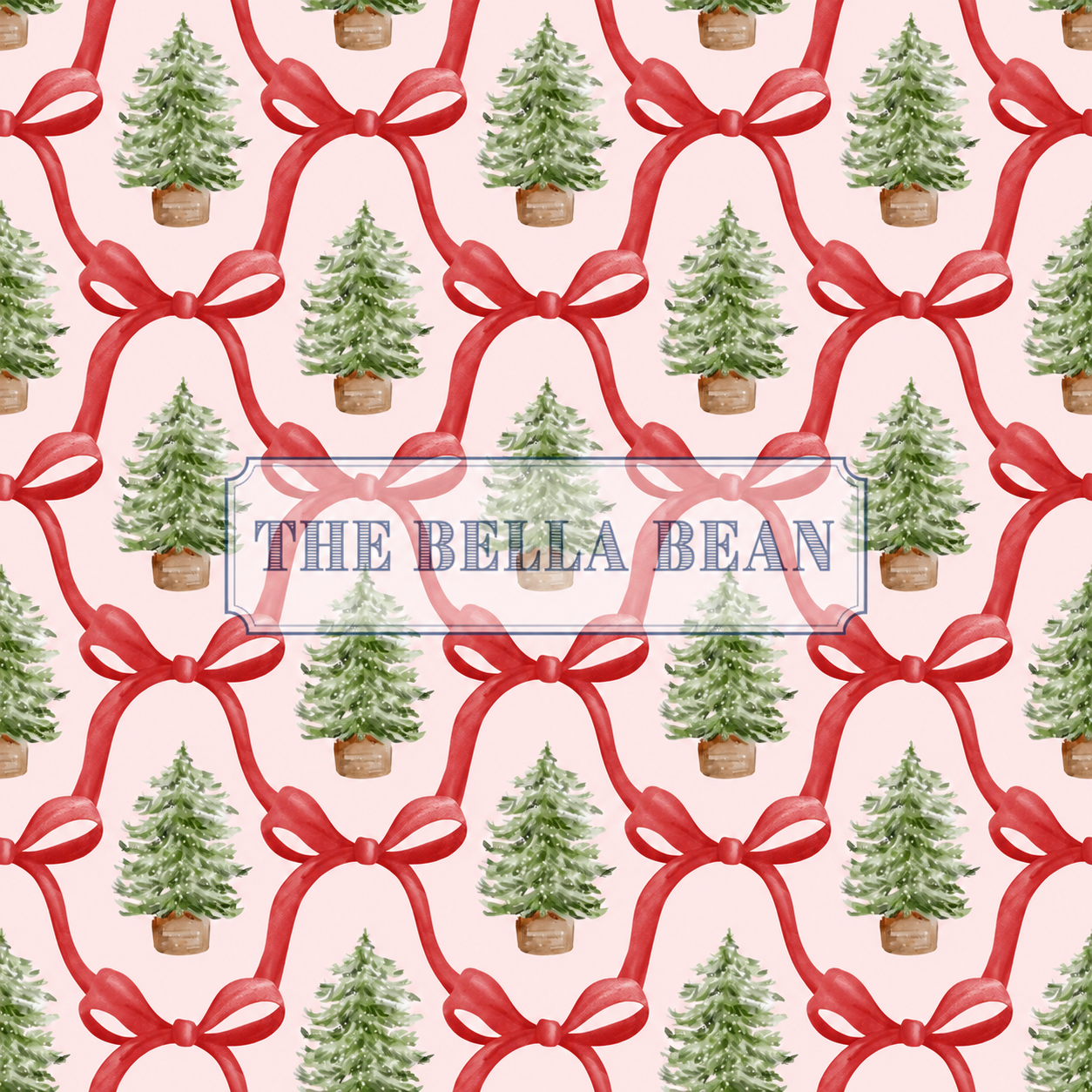 Smocked Christmas Tree & Bows Swing Set