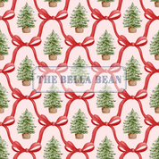 Smocked Christmas Tree & Bows Swing Set