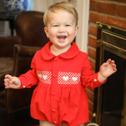 Smocked Red Heart Bubble
