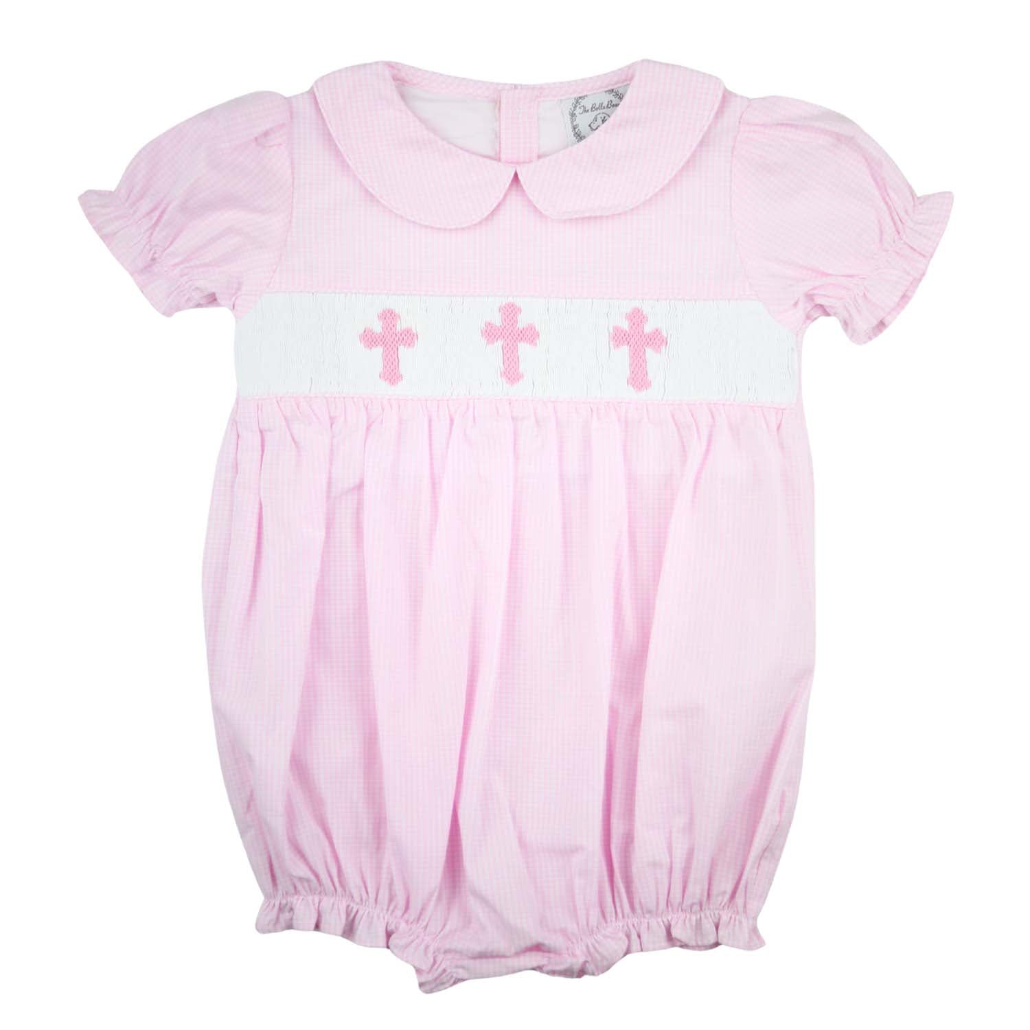 Easter Pink Gingham Cross Bubble
