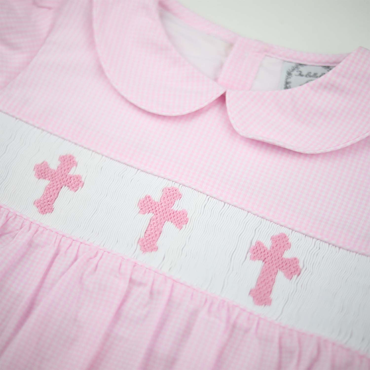 Easter Pink Gingham Cross Bubble