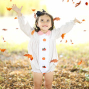 Thanksgiving Girls Khaki Gingham Bubble