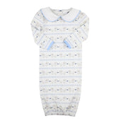 Dog Print Baby Gown