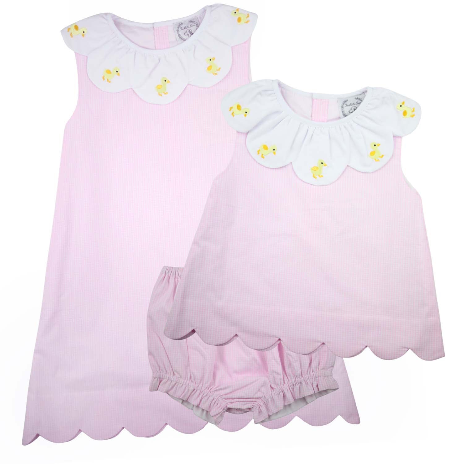 Easter Pink Gingham Duckling Swing Set