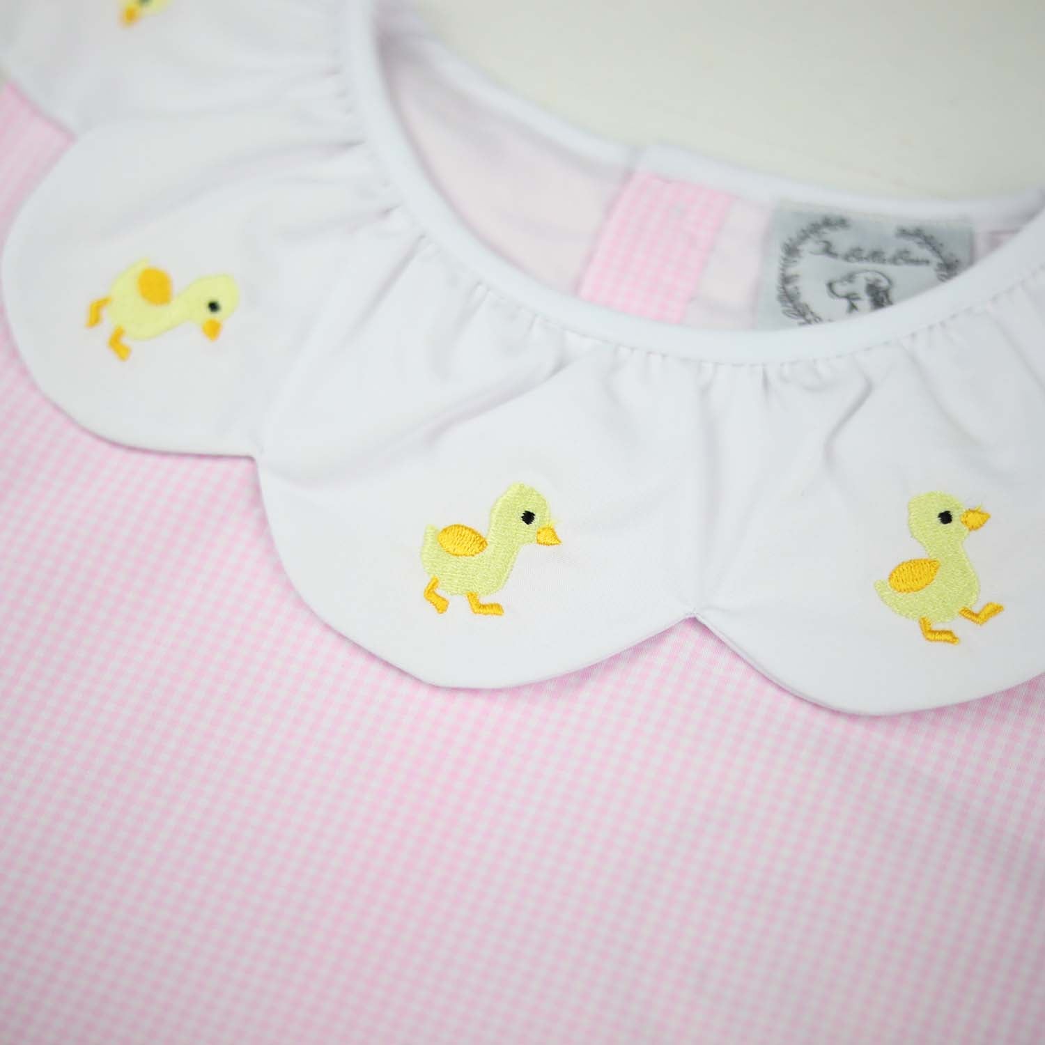 Easter Pink Gingham Duckling Swing Set