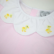 Easter Pink Gingham Duckling Swing Set