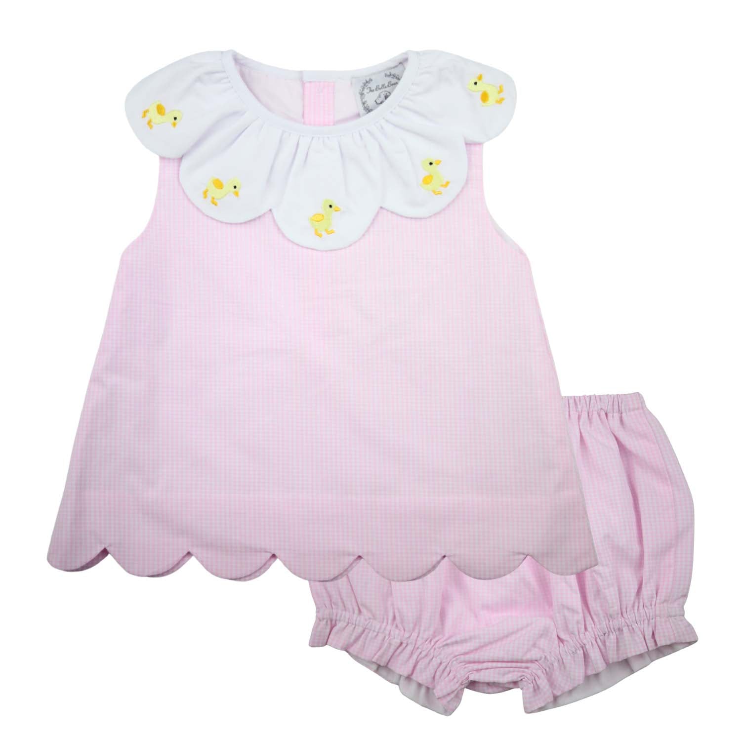 Easter Pink Gingham Duckling Swing Set