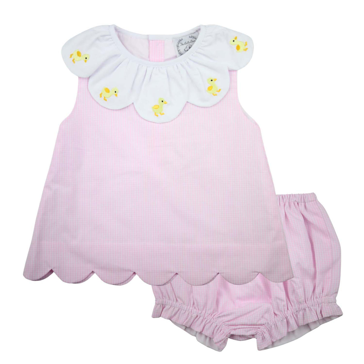 Easter Pink Gingham Duckling Swing Set