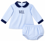 Navy & Blue Gingham Swing Set