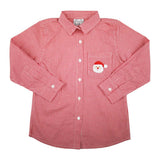 Red Gingham Santa Button-Down Shirt