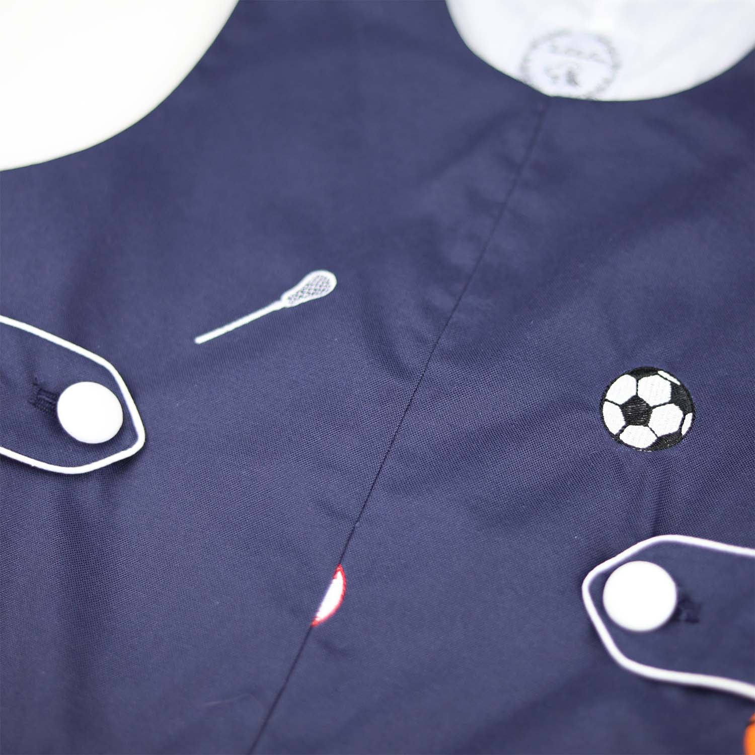 Navy Oxford Sports Romper