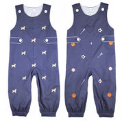 Navy Oxford Dog Romper