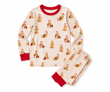 Christmas Santa Puppies Loungewear Set
