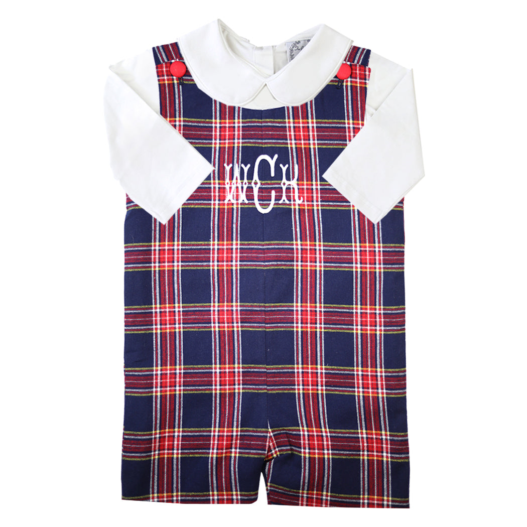 Preppy Plaid Shortall