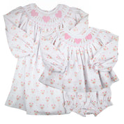 Floral Smocked Heart Dress