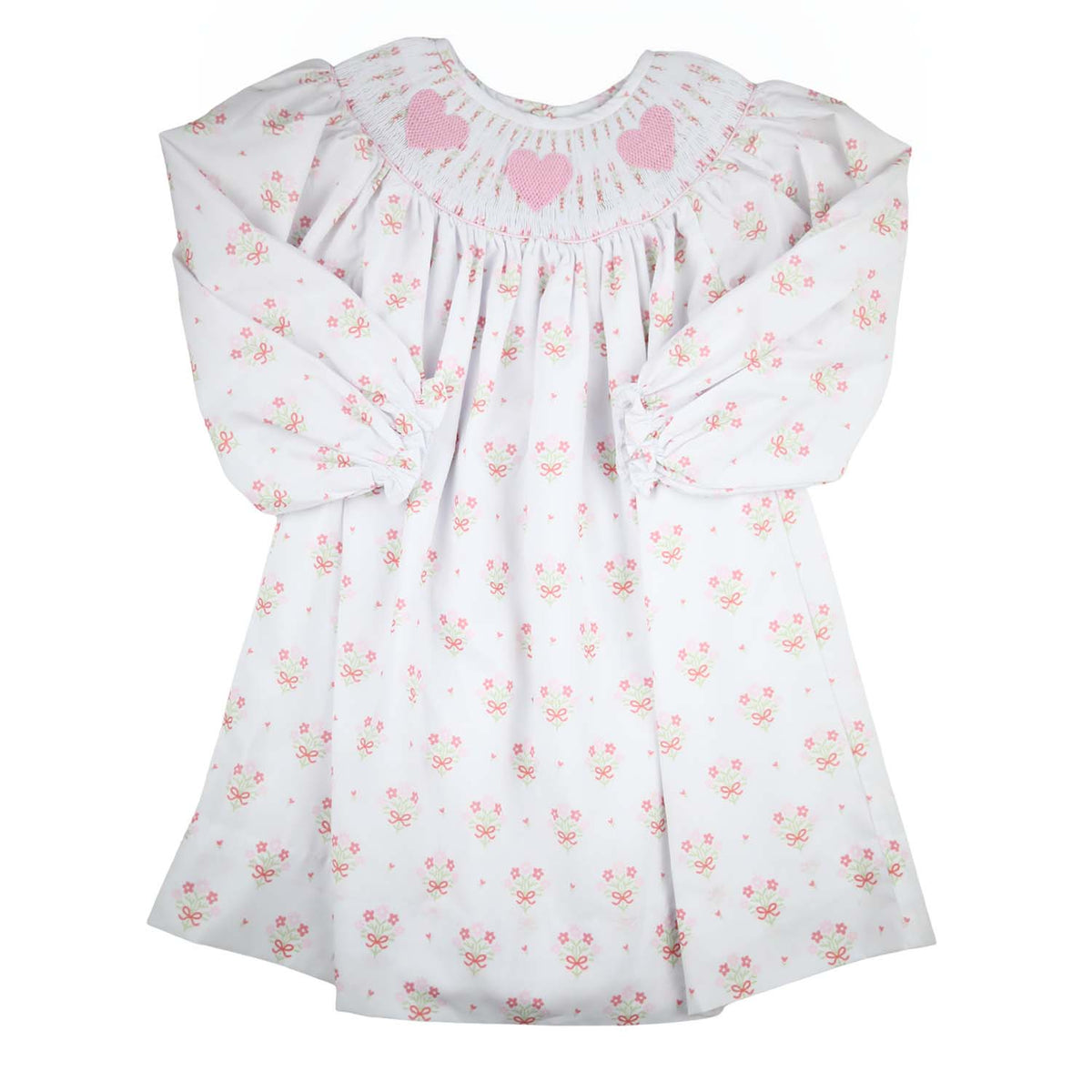 Floral Smocked Heart Dress