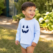 Blue Boo-Tastic Jack-O-Lantern Bloomer Set
