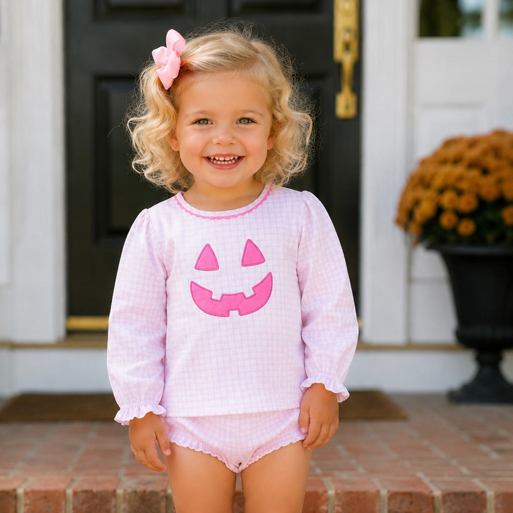 Pink Boo-Tastic Jack-O-Lantern Bloomer Set
