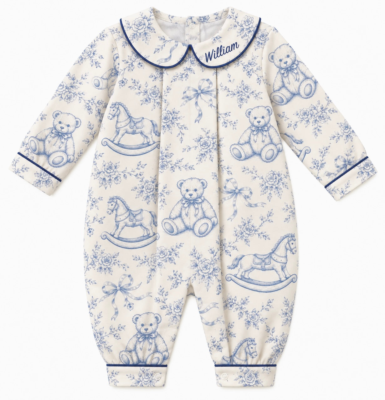 Vintage Bears & Bows Romper