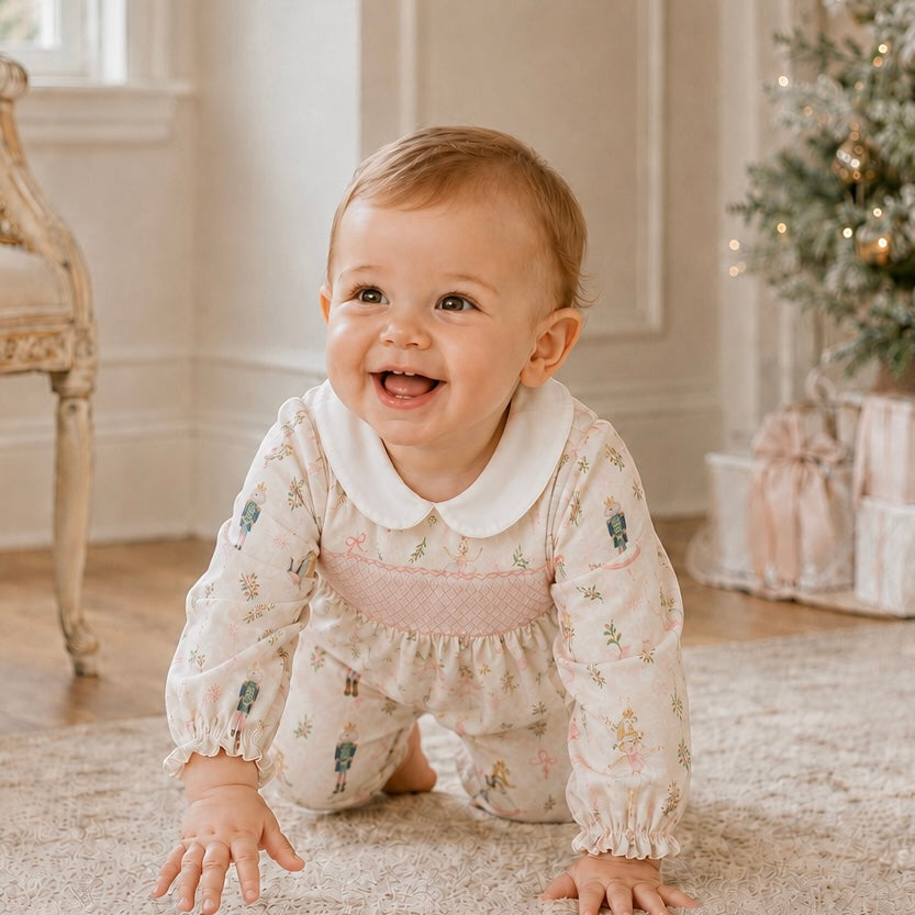 Christmas Smocked Nutcracker Romper