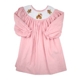 Smocked Gingerbread House Dress