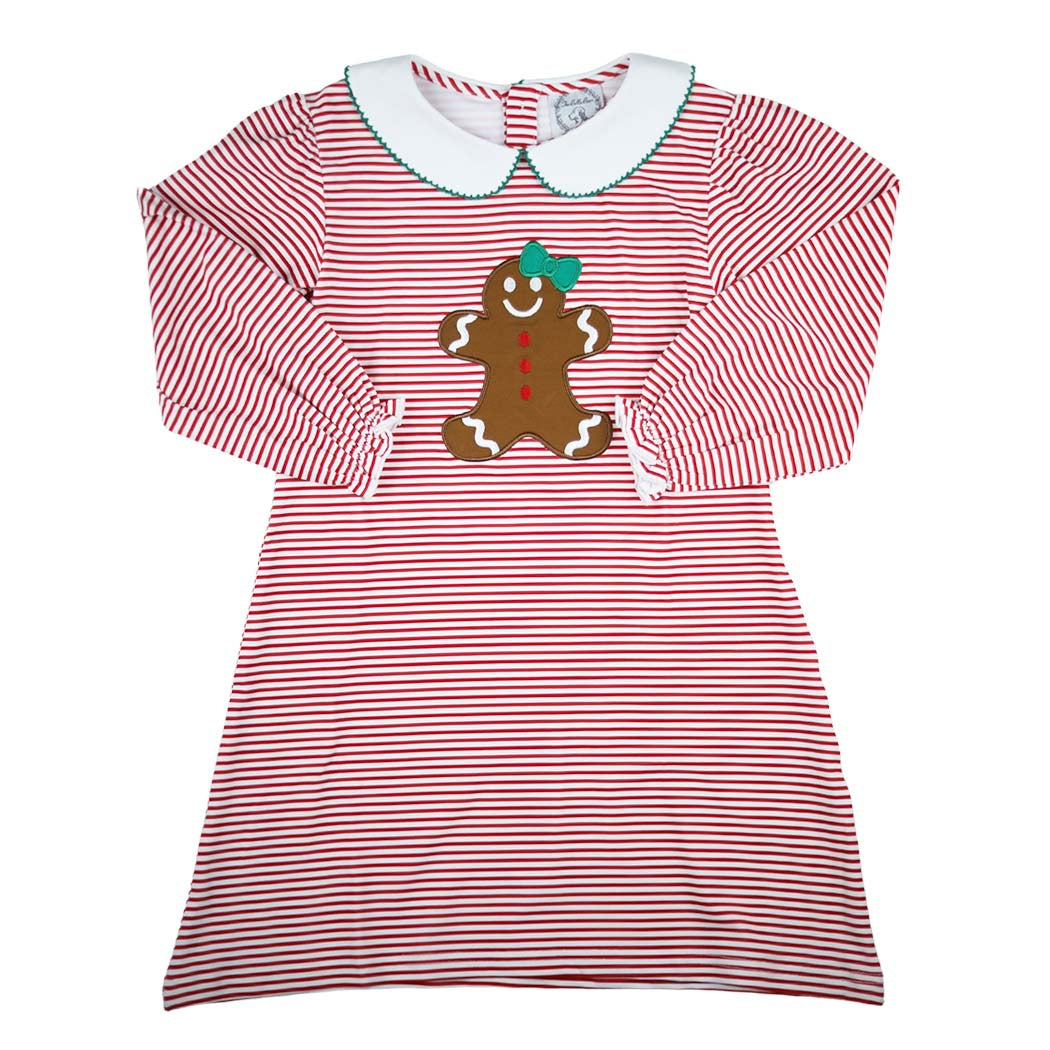 Christmas Red Striped Gingerbread Dress