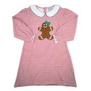 Christmas Red Striped Gingerbread Dress