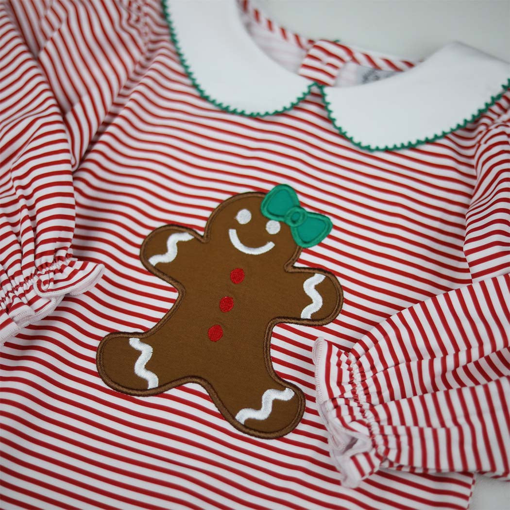 Christmas Red Striped Gingerbread Dress