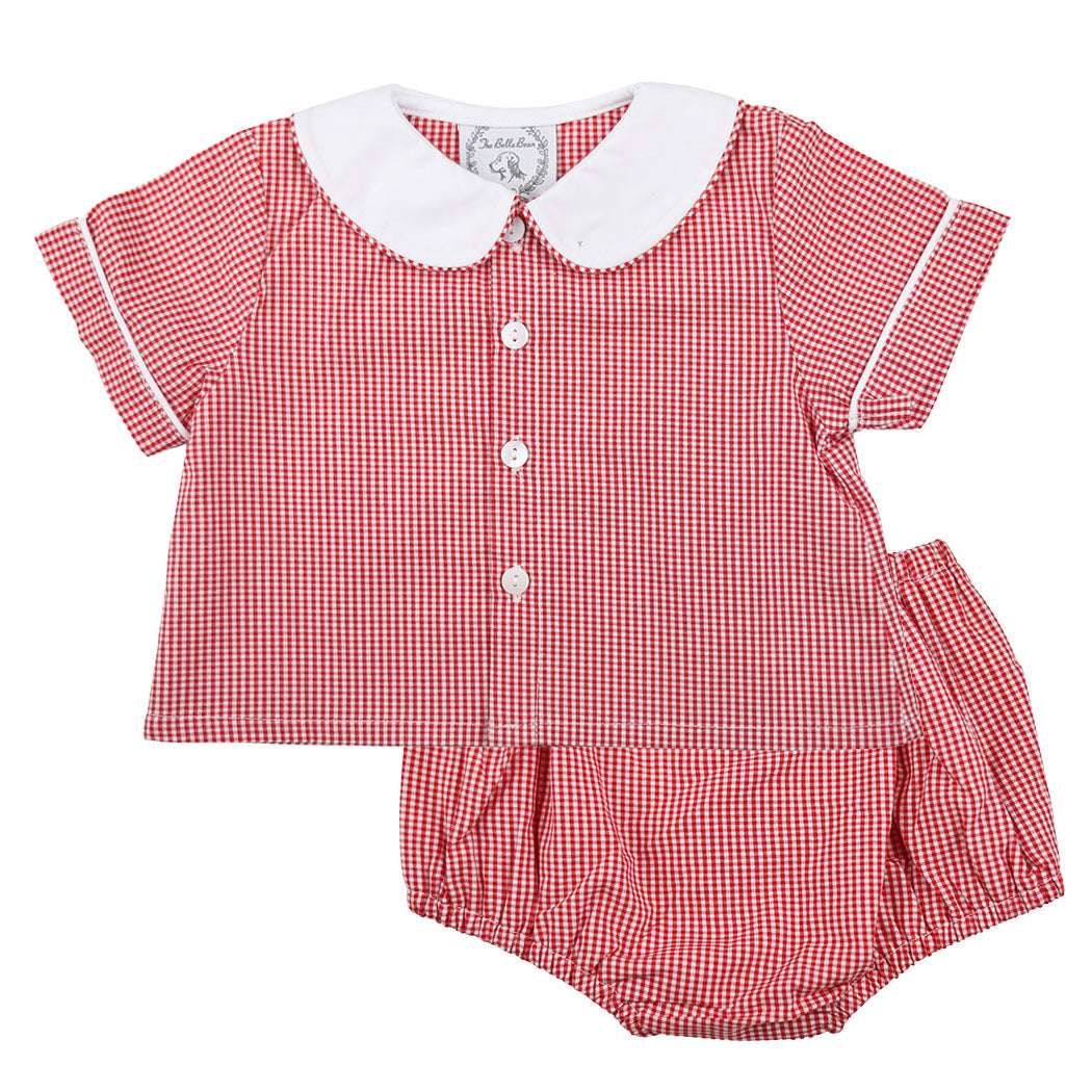 Red Gingham Bloomer Set
