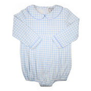 Blue Gingham Long Sleeve Bubble