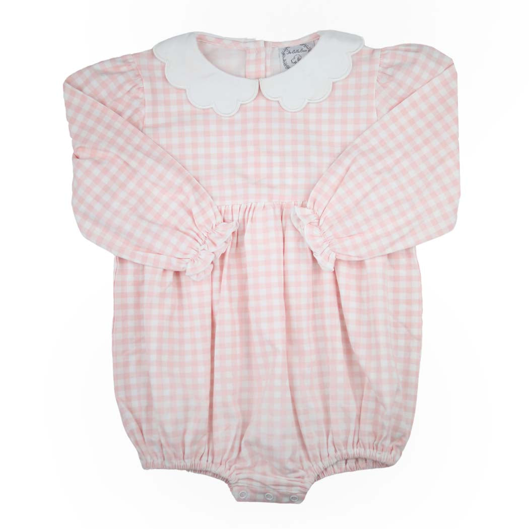 Pink Gingham Long Sleeve Bubble