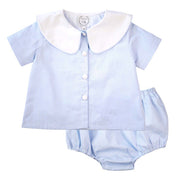 Blue Gingham Bloomer Set